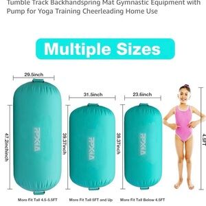 Kids Inflatable Tumble Track Mat - Teal